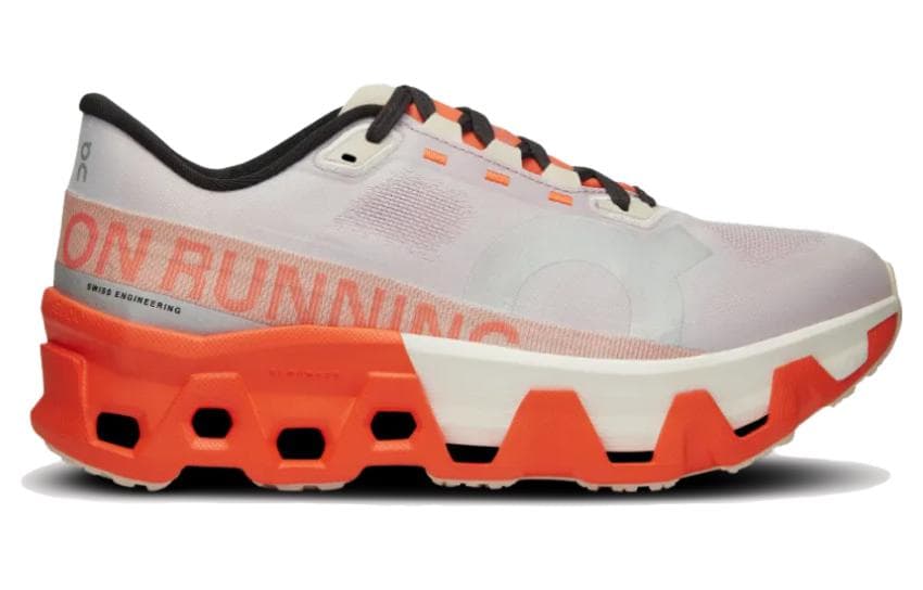 Кроссовки для бега On Cloudmonster Grey Orange — фото 2