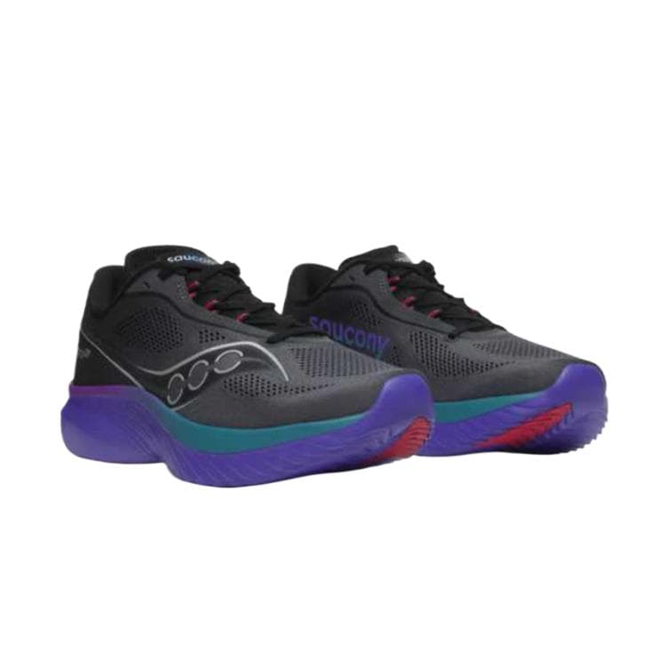 Кроссовки для бега Saucony Kinvara 15 Сетчатая ткань Low Топ Повседневные кроссовки для бега Мужской Черно-фиолетовый - изображение 3