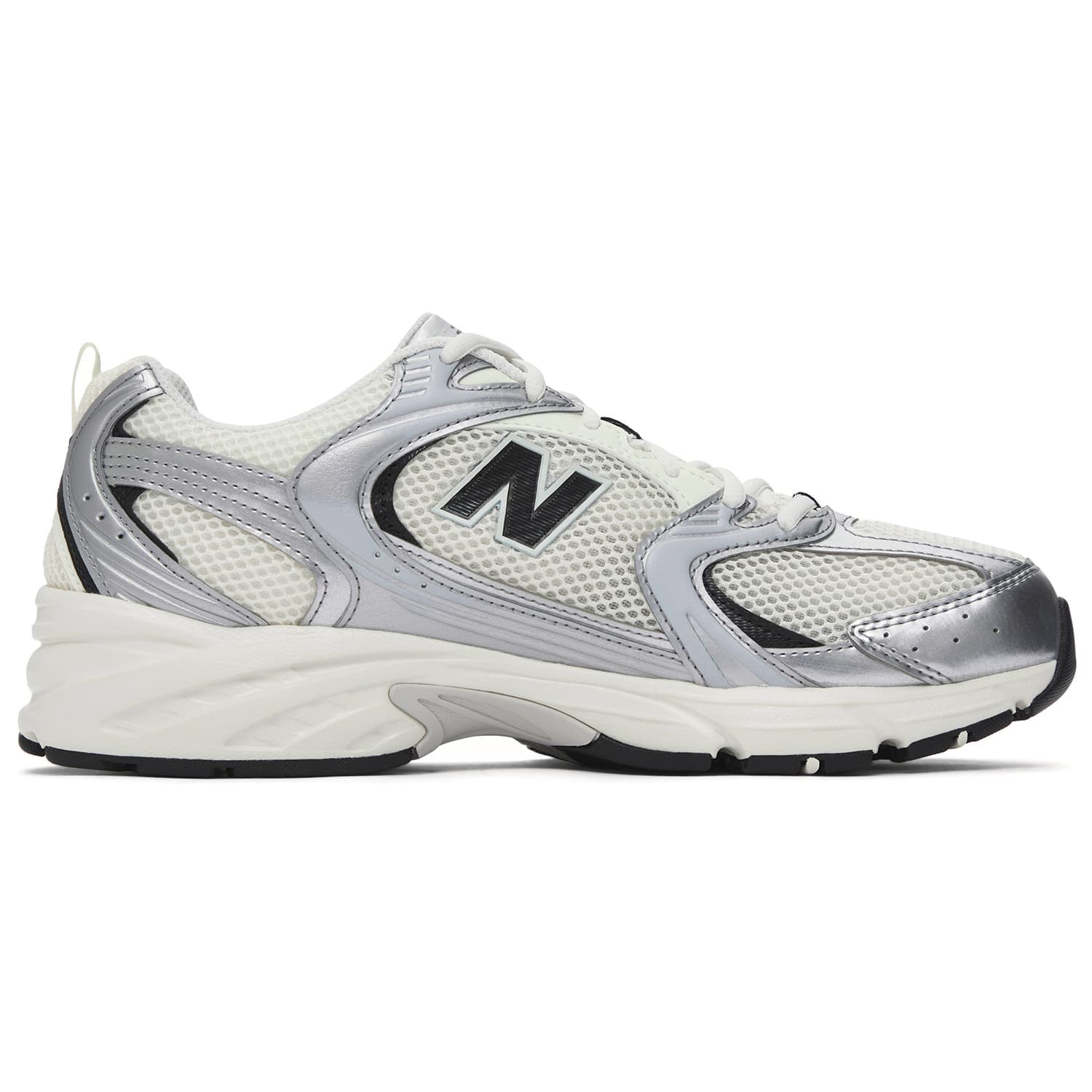 Кроссовки для бега New Balance NB 530 Дышащие Низкие Повседневные Городские Кроссовки для Коммутации и Бег Унисекс Серебристо-Черные - изображение 2