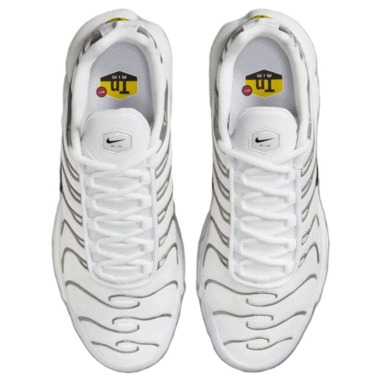 Кроссовки для бега Nike Air Max Plus Дышащая Поддержка Низкий Верх Повседневные Беговые Кроссовки Женские Белый Серебряный - изображение 4