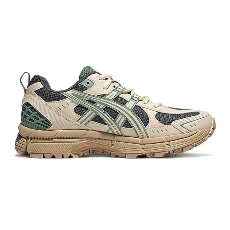Кроссовки для бега ASICS Гель Kahana 8 Low Топ Городская Коммутация Беговые Кроссовки Женские Бежево-Зеленый - изображение 2
