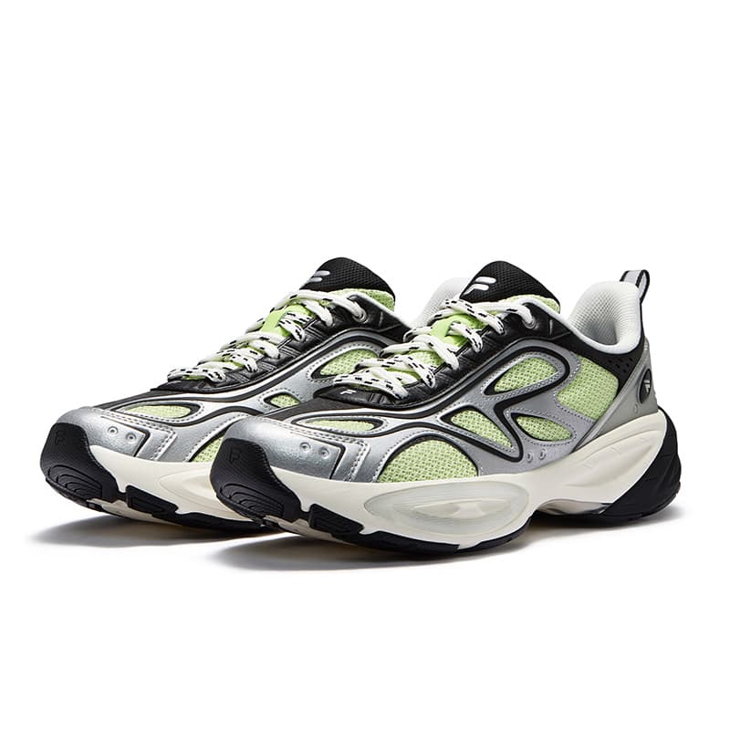 Кроссовки для бега FILA FUSION BUZZARD II Meteorite Shoes 2 Low Топ Повседневные беговые кроссовки Мужские Зеленый Серебристый - изображение 3
