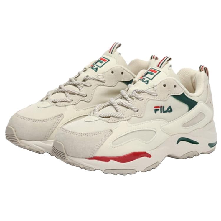 Кроссовки fila Tracer визуально увеличивает рост Low Топ Массивные кроссовки Унисекс Белый зеленый красный - изображение 2