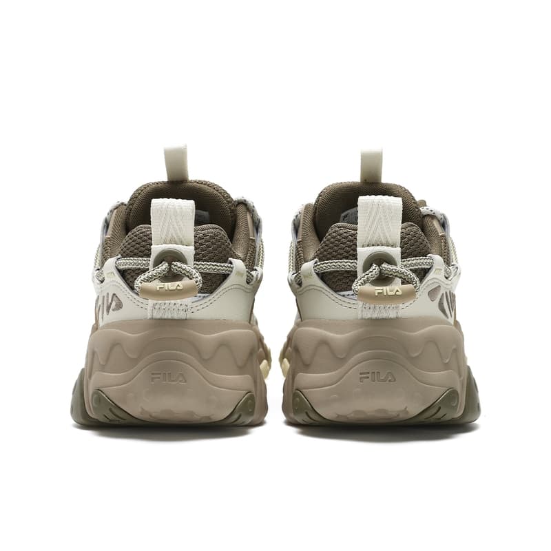 Кроссовки FILA Cat Paw 5 Покрытие Низкий Топ Телесный Верх Кроссовки Женские Белый Серый Коричневый - изображение 5