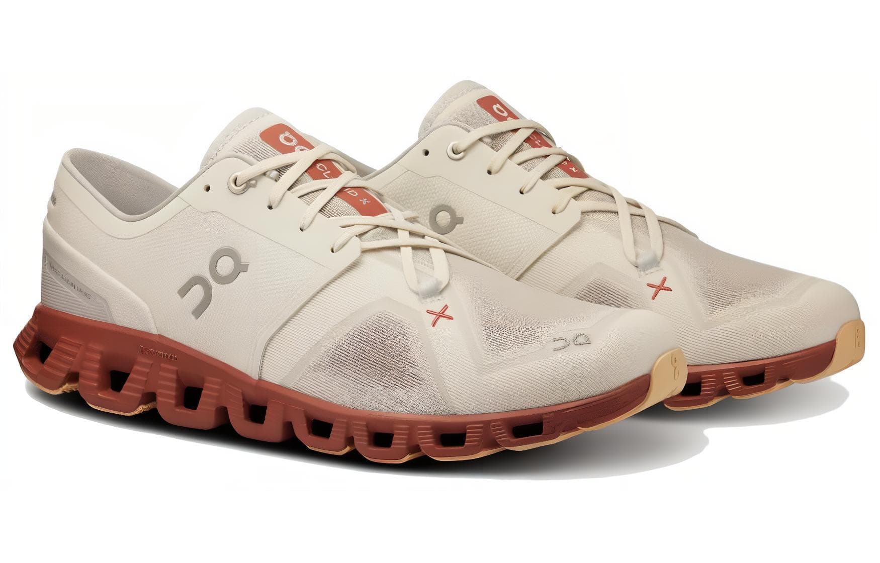 Кроссовки для бега On Cloud X 3 White Red — фото 3