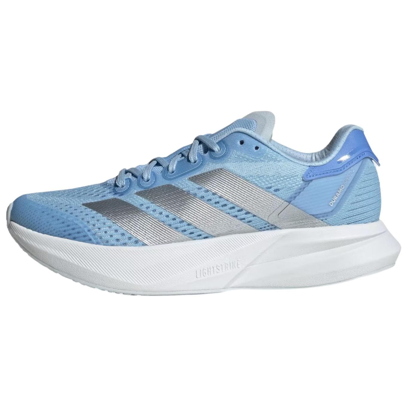 Кроссовки для бега Adidas Duramo Speed 2 Дышащие Поддерживающие Беговые Кроссовки Женские Синие и Серебряные - изображение 1