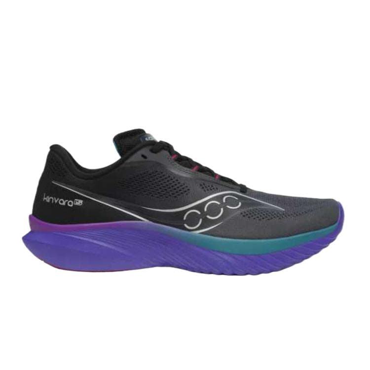 Кроссовки для бега Saucony Kinvara 15 Сетчатая ткань Low Топ Повседневные кроссовки для бега Мужской Черно-фиолетовый - изображение 2