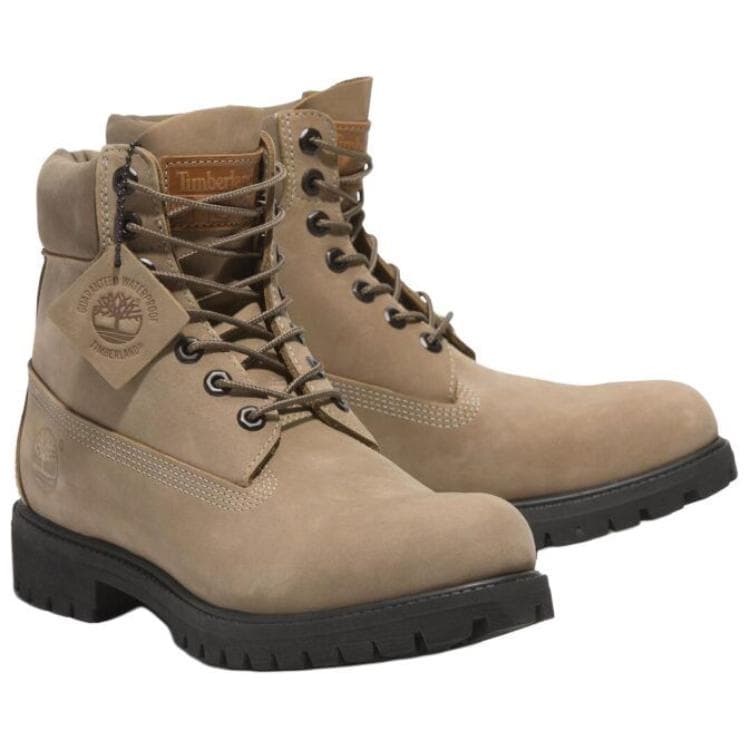 Ботинки уличные Timberland Премиум Водонепроницаемый Устойчивый к истиранию Противоскользящий Короткий Аутдор Мужской Бежевый Коричневый - изображение 5