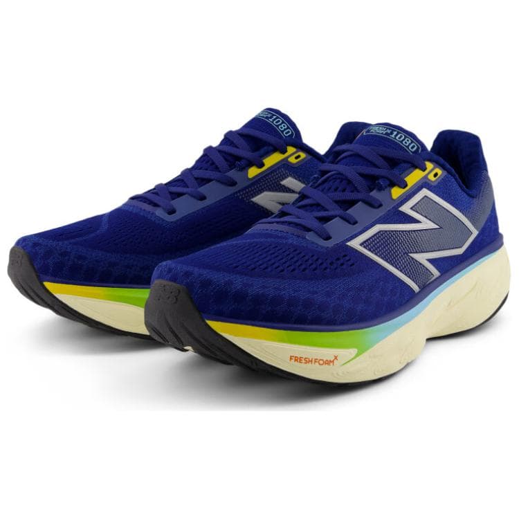 Кроссовки для бега new balance Fresh Foam X 1080 v14 Сетчатая ткань Дышащий Low Топ Повседневные кроссовки для бега Мужской Темно-синий - изображение 2
