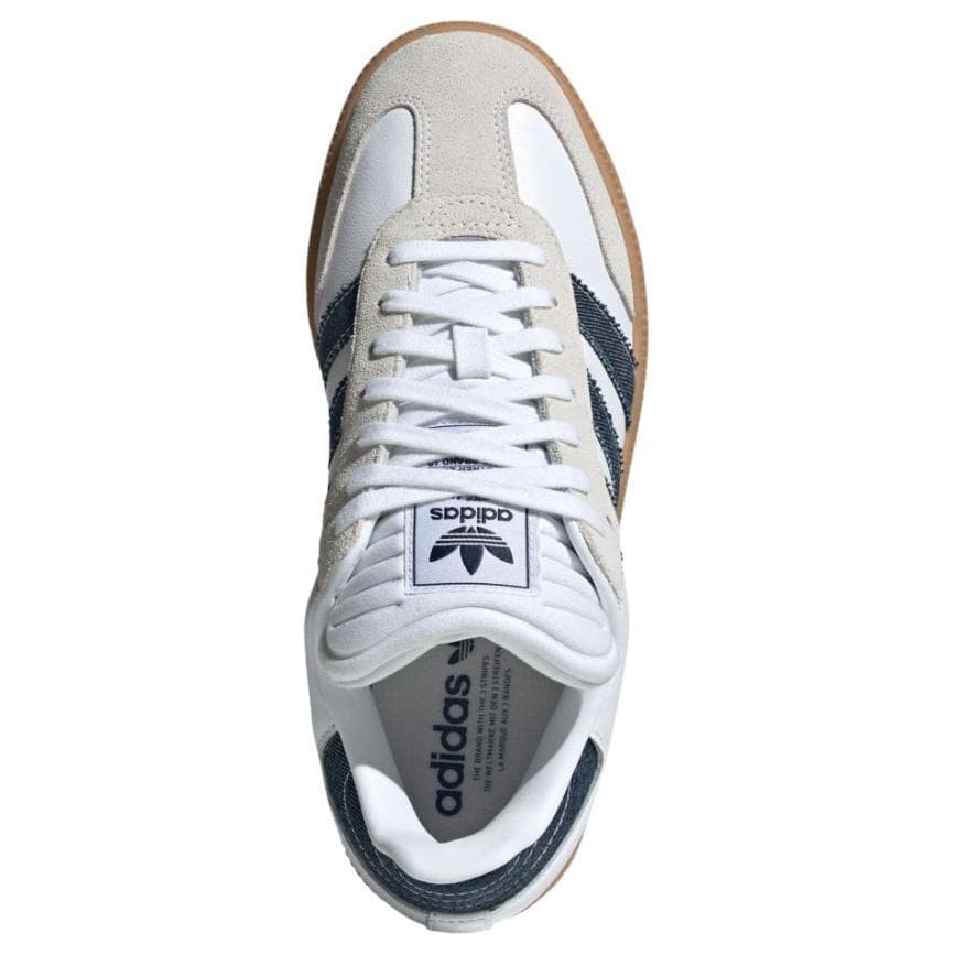 Кроссовки Adidas Originals Samba XLG Лоу-топы Скейтборд Обувь Мужской Белый и синий цвет - изображение 3