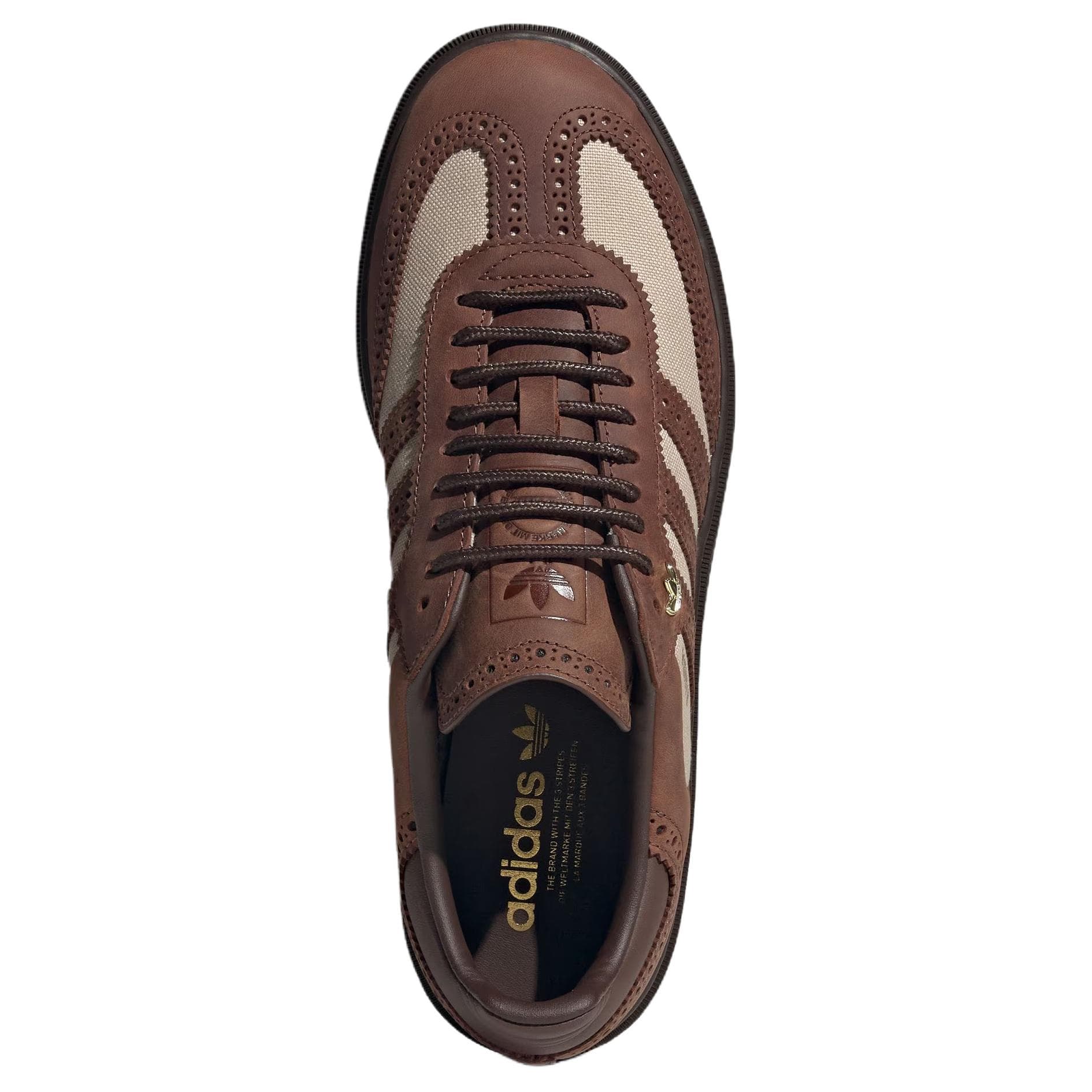 Кроссовки Adidas Originals Samba Немецкие армейские кроссовки Унисекс Темно-коричневый - изображение 4