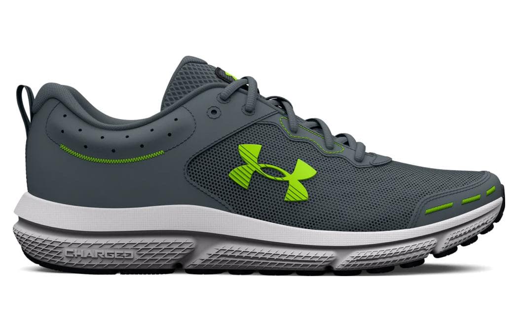 Кроссовки для бега Under Armour Charged Assert 10 Сетчатая ткань Низкий топ Повседневные беговые кроссовки Мужские Серые - изображение 2