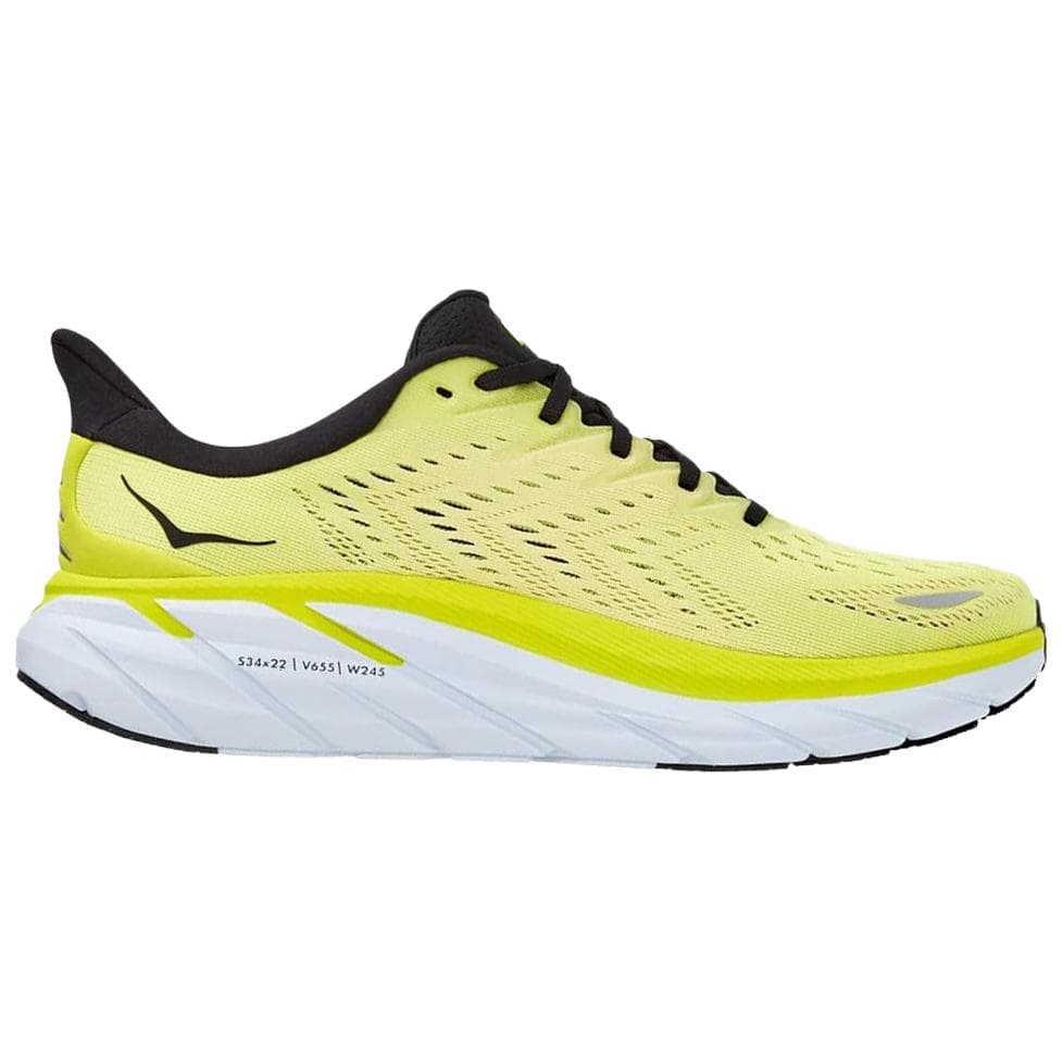 Кроссовки для бега HOKA ONE ONE Clifton 8 Нейлон Дышащий Low Топ Беговые кроссовки Мужской Желтый Широкий формат - изображение 2
