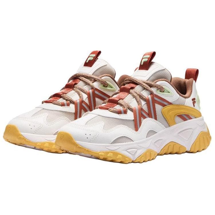 Кроссовки FILA FUSION FREEROAM Wander Shoes Устойчивые к истиранию Низкие кеды Унисекс Желтые - изображение 2