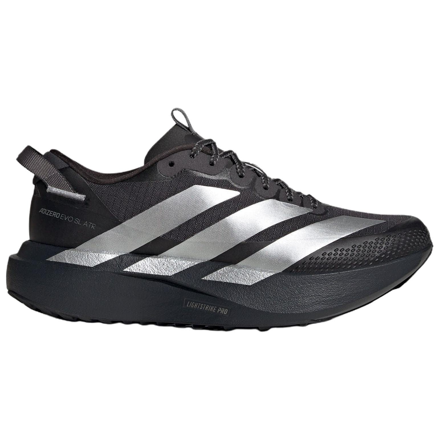 Кроссовки для бега Adidas Adizero EVO SL визуально увеличивает рост Low Топ Марафон Гонки Беговые кроссовки Мужской Черно-серебро - изображение 2
