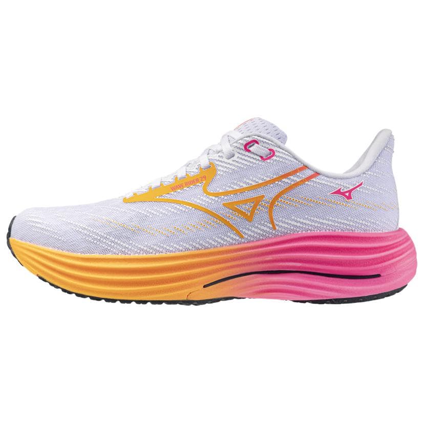 Кроссовки для бега Mizuno WAVE RIDER 29 Дышащие Беговые Кроссовки Унисекс Белый Оранжевый Розовый - изображение 1
