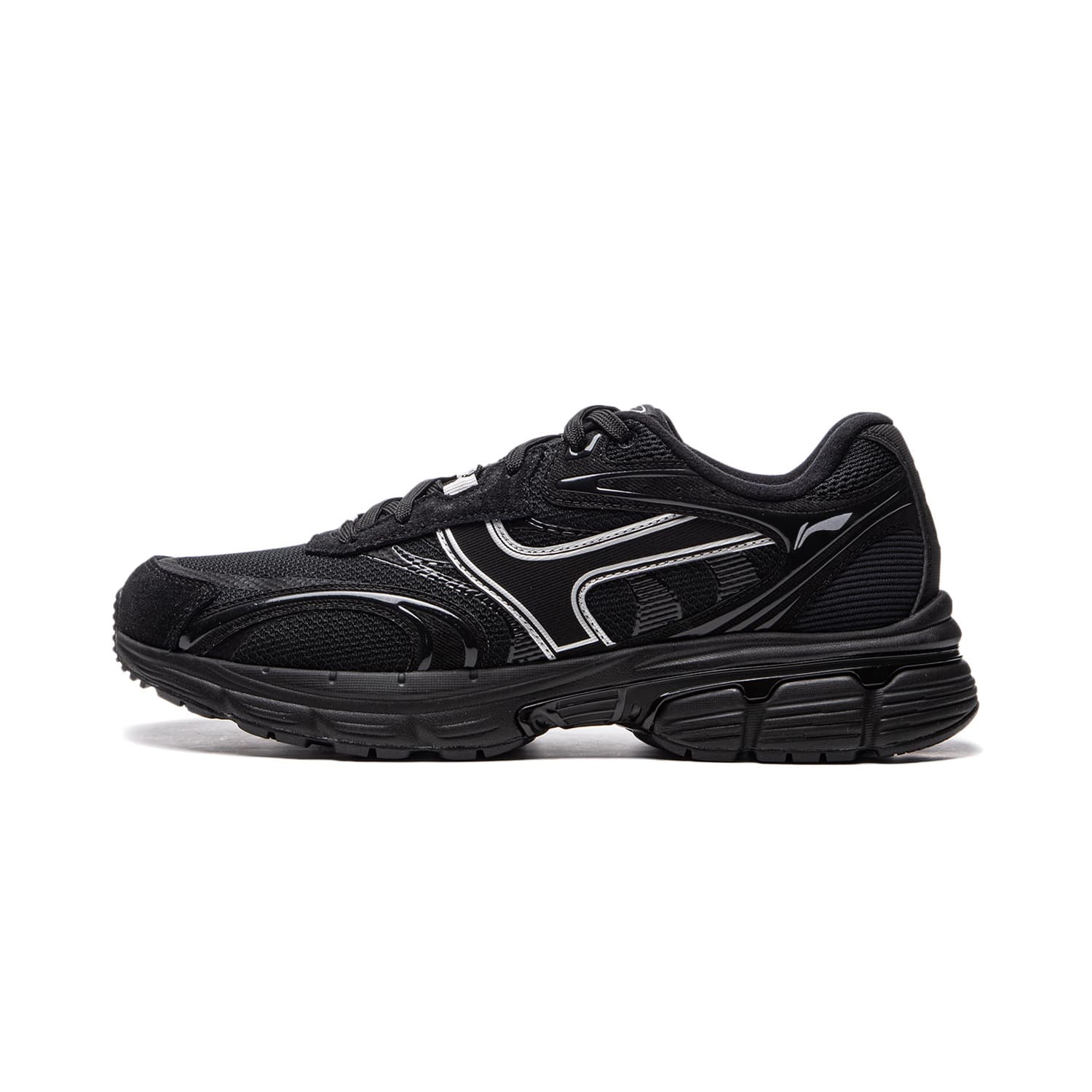 Кроссовки для бега Li-Ning P1000 Легкие мягкие удобные амортизирующие противоскользящие износостойкие низкие беговые кроссовки мужские черные - изображение 1