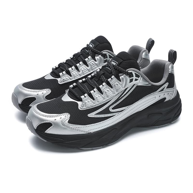 Кроссовки для бега FILA VERDICT Текстиль Синтетическая кожа Низкие повседневные беговые кроссовки Мужские Черные Серые - изображение 3