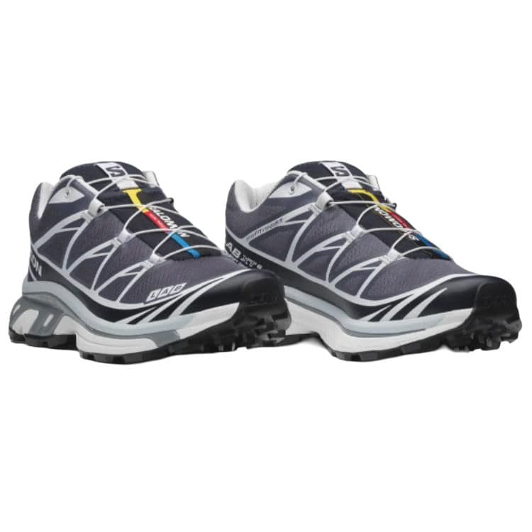 Кроссовки для бега Salomon XT 6 Ткань Дышащие Беговые Кроссовки Унисекс Черный Серый Синий - изображение 3