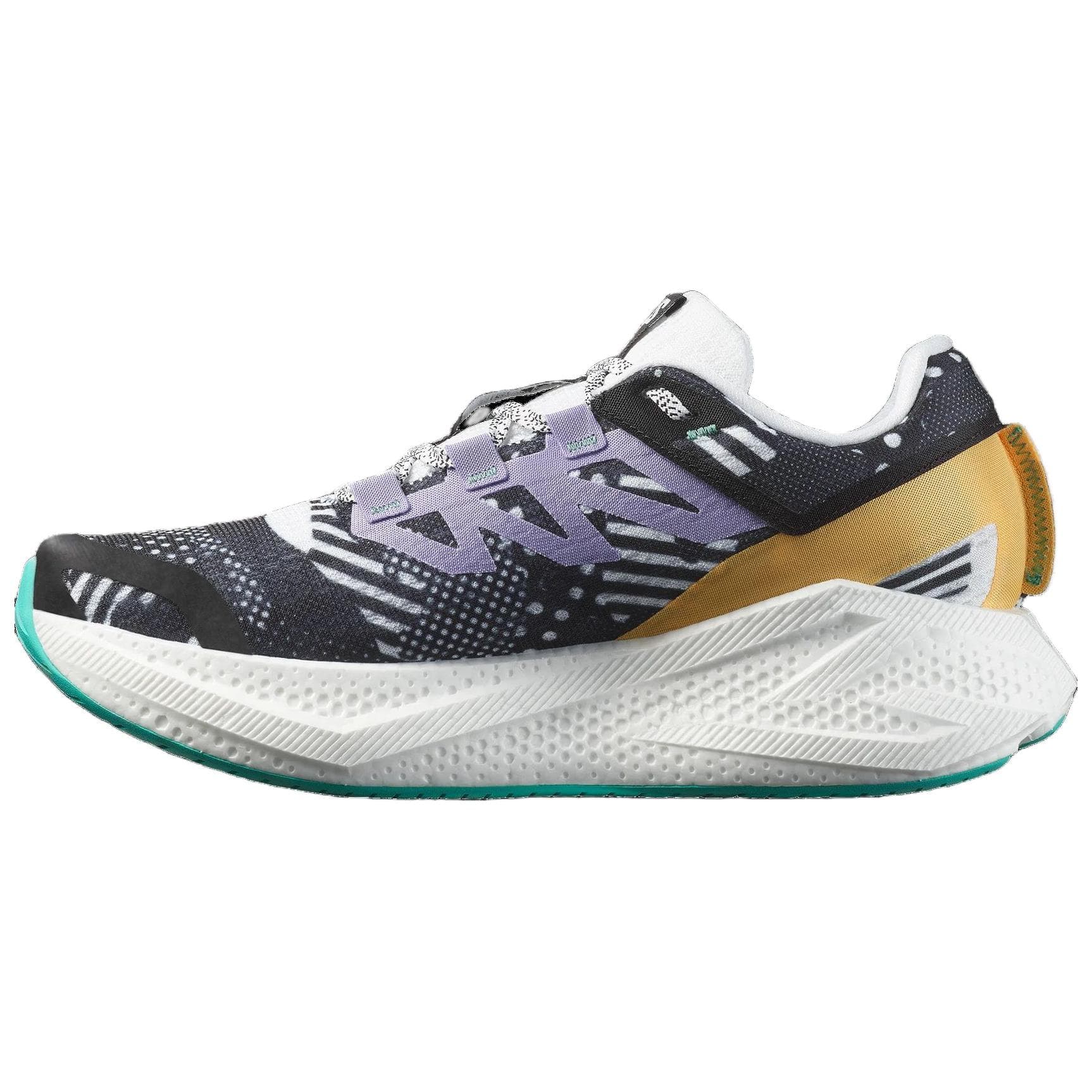 Кроссовки для бега Salomon Aero Glide 3 Low Топ Беговые кроссовки Мужские Черный Белый Фиолетовый - изображение 1