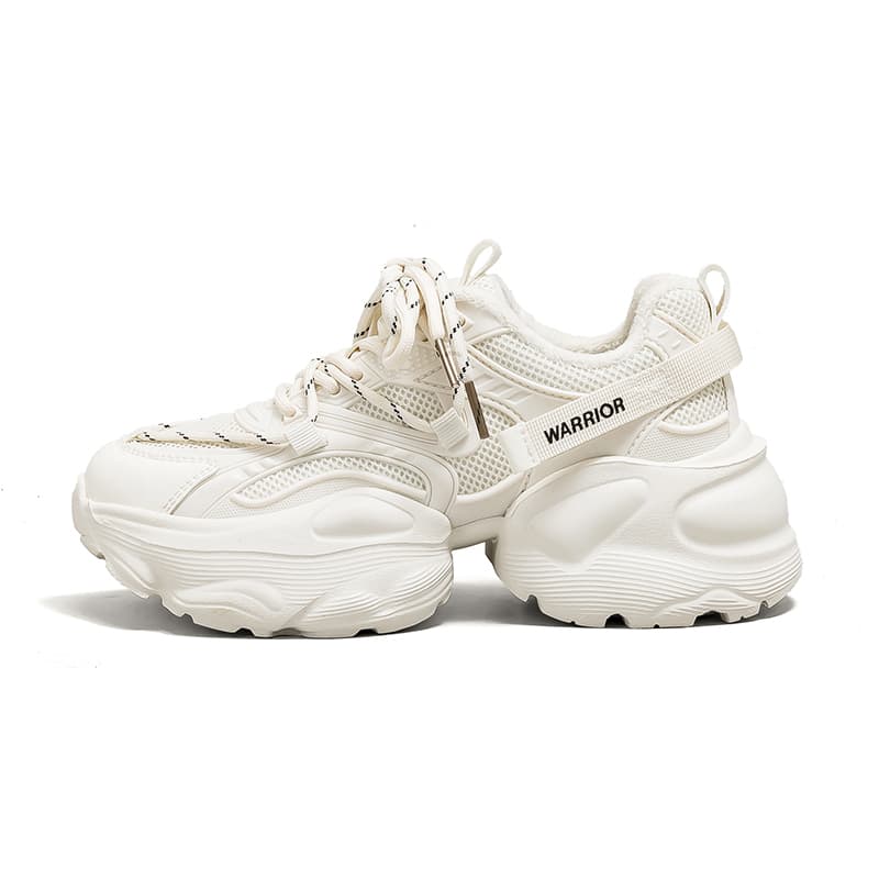 Кроссовки WARRIOR Low Топ Массивные кроссовки Женские Бежевый - изображение 1