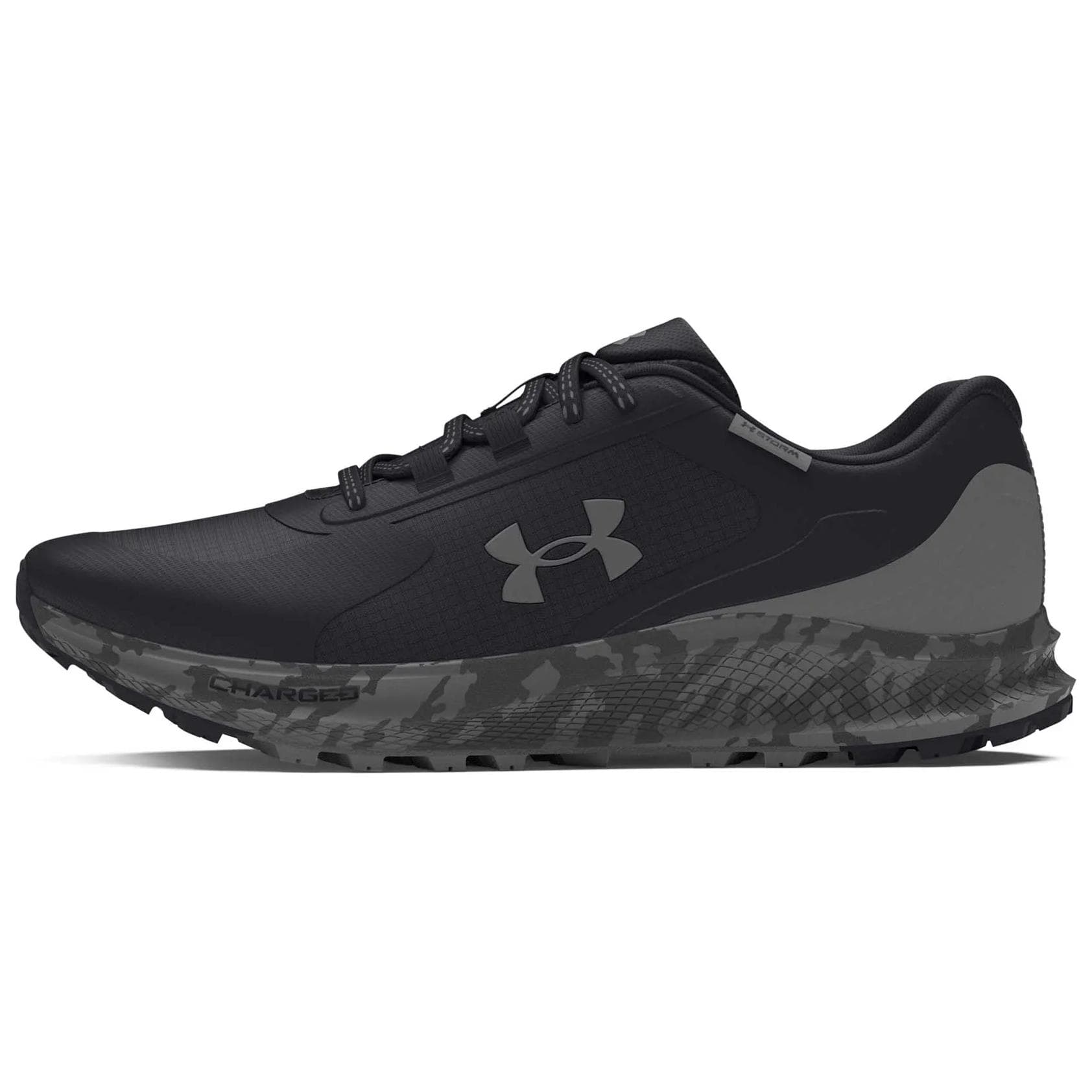 Кроссовки для бега Under Armour Charged Bandit Trail 3 Амортизация Низкий Топ Беговые Кроссовки Мужские Черные Серые - изображение 1