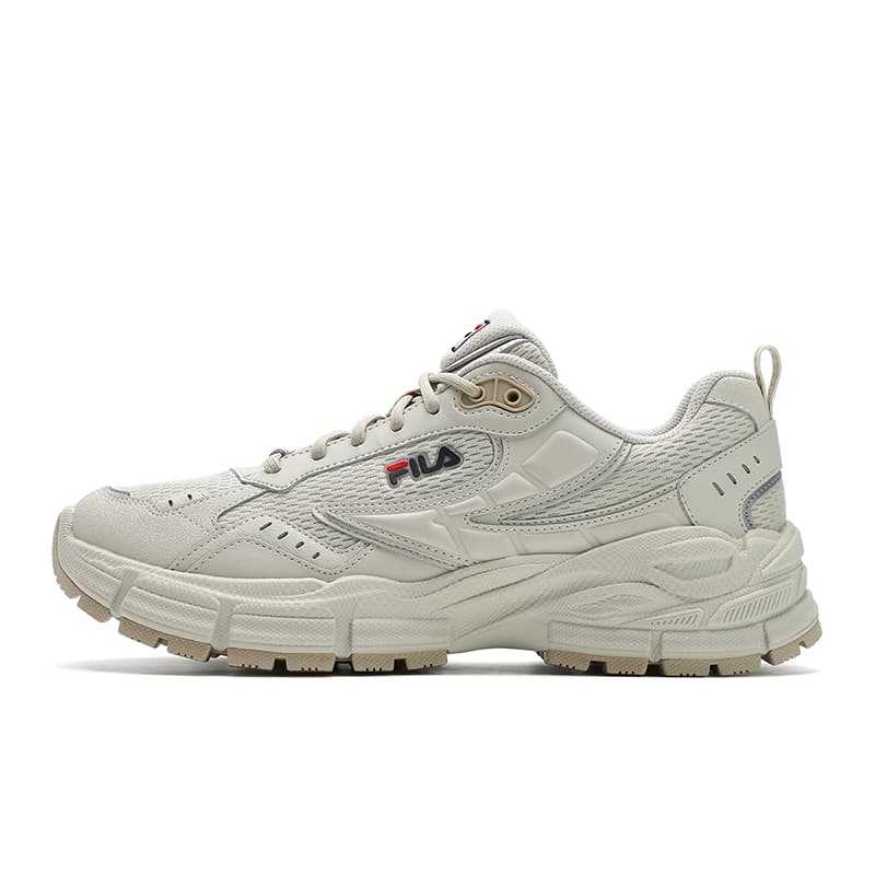 Кроссовки для бега fila С лезвием Текстиль Синтетическая кожа Дышащий Низкий верх Беговые кроссовки Мужской Овсяный коричневый - изображение 1