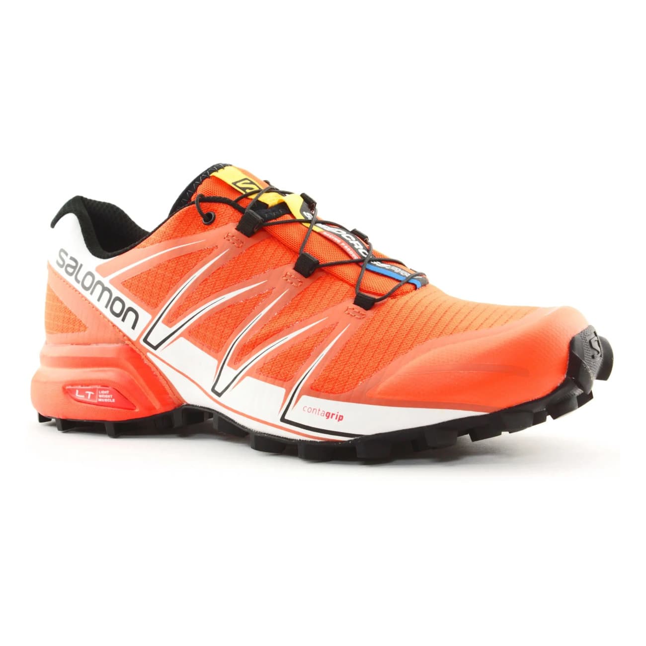 Кроссовки для бега SALOMON SPEEDCROSS PRO Износостойкие Низкие Беговые Кроссовки Мужские Оранжевые Белые - изображение 2