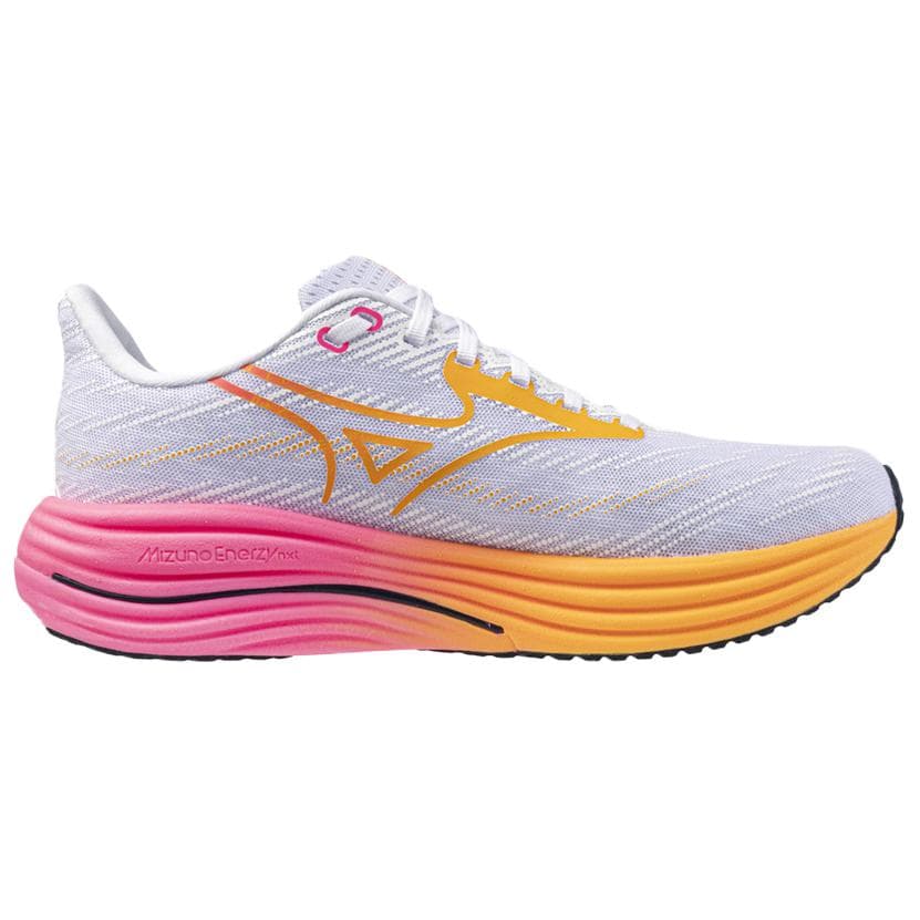 Кроссовки для бега Mizuno WAVE RIDER 29 Дышащие Беговые Кроссовки Унисекс Белый Оранжевый Розовый - изображение 2