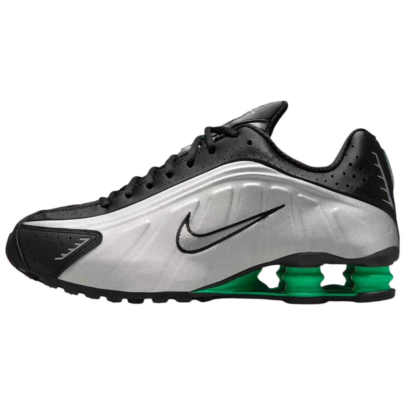 Кроссовки для бега Nike Shox R4 Модный Low Топ Беговые кроссовки Мужской Серебристo-черный - изображение 1