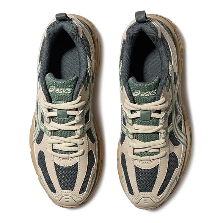Кроссовки для бега ASICS Гель Kahana 8 Low Топ Городская Коммутация Беговые Кроссовки Женские Бежево-Зеленый - изображение 4