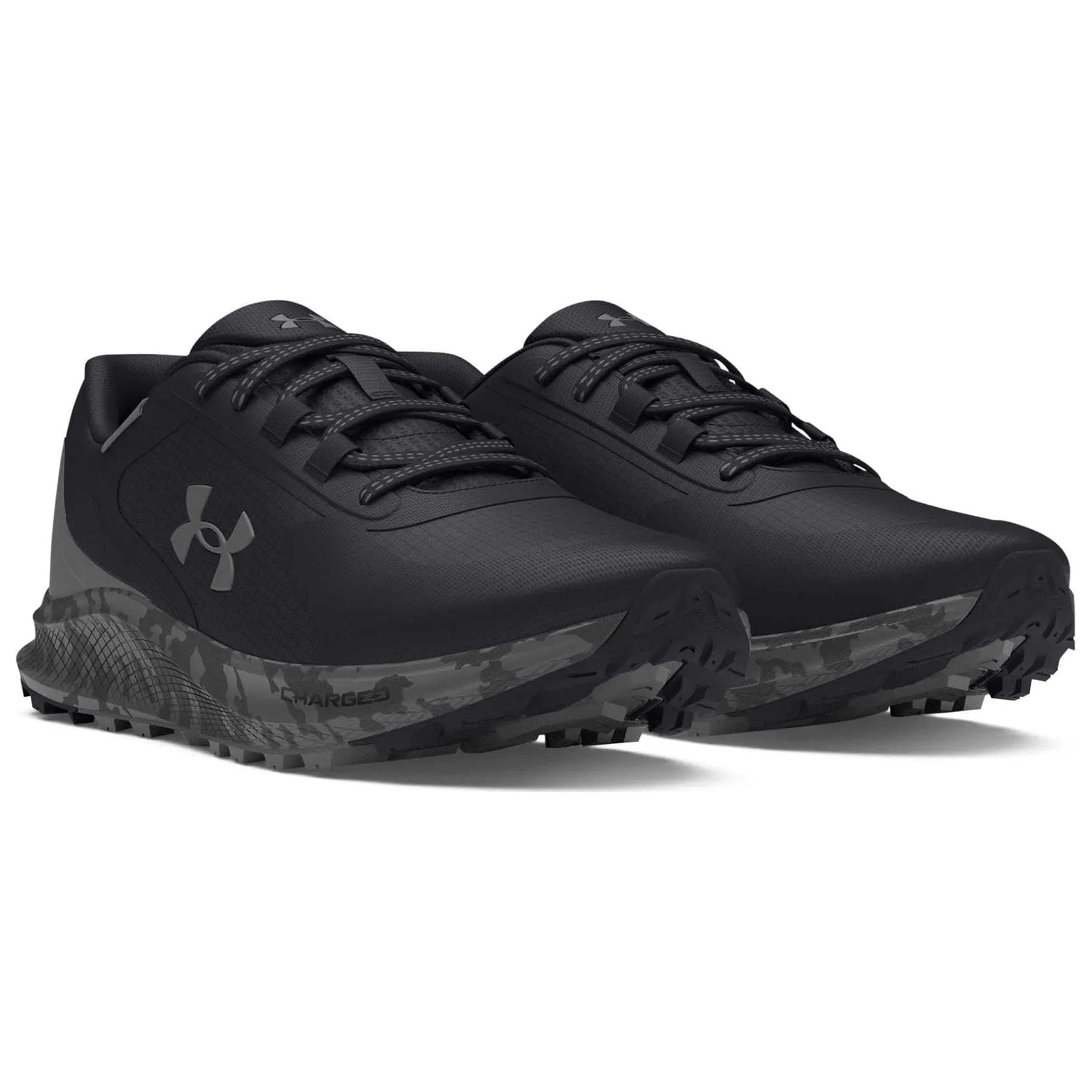 Кроссовки для бега Under Armour Charged Bandit Trail 3 Амортизация Низкий Топ Беговые Кроссовки Мужские Черные Серые - изображение 3