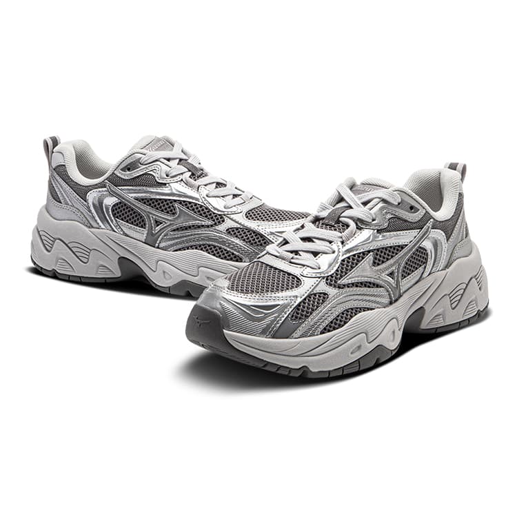 Кроссовки для бега Mizuno TRAINER 2K Low Топ Беговые кроссовки Унисекс Серебристо-серый - изображение 3