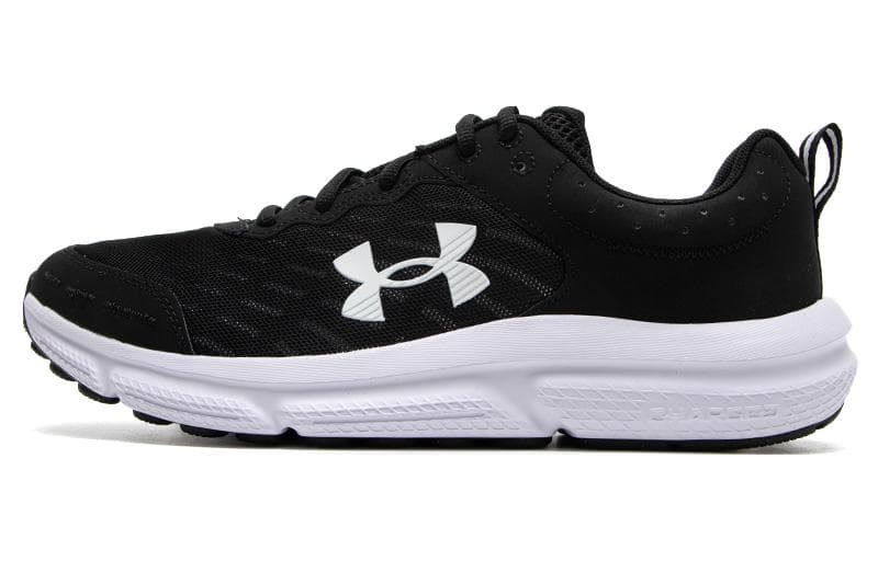 Кроссовки для бега Under Armour Charged Assert 10 Сетчатая ткань Низкий топ ТРЕНИРОВОЧНАЯ БЕЖЕВАЯ БЕЛАЯ Обувь Мужская Черный Белый - изображение 1