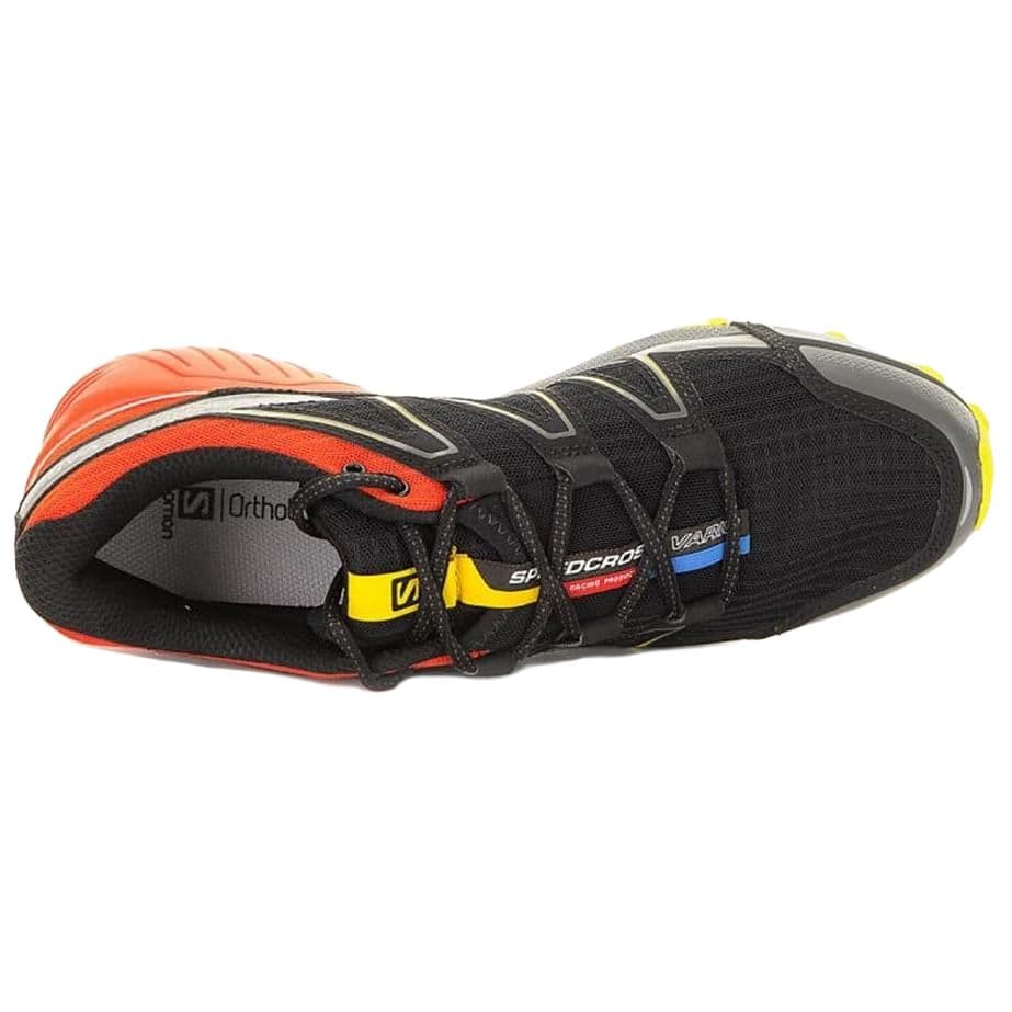 Кроссовки для бега SALOMON Speedcross Vario Амортизация Противоскользящие Низкие Беговые Кроссовки Мужские Черные и Оранжевые - изображение 3