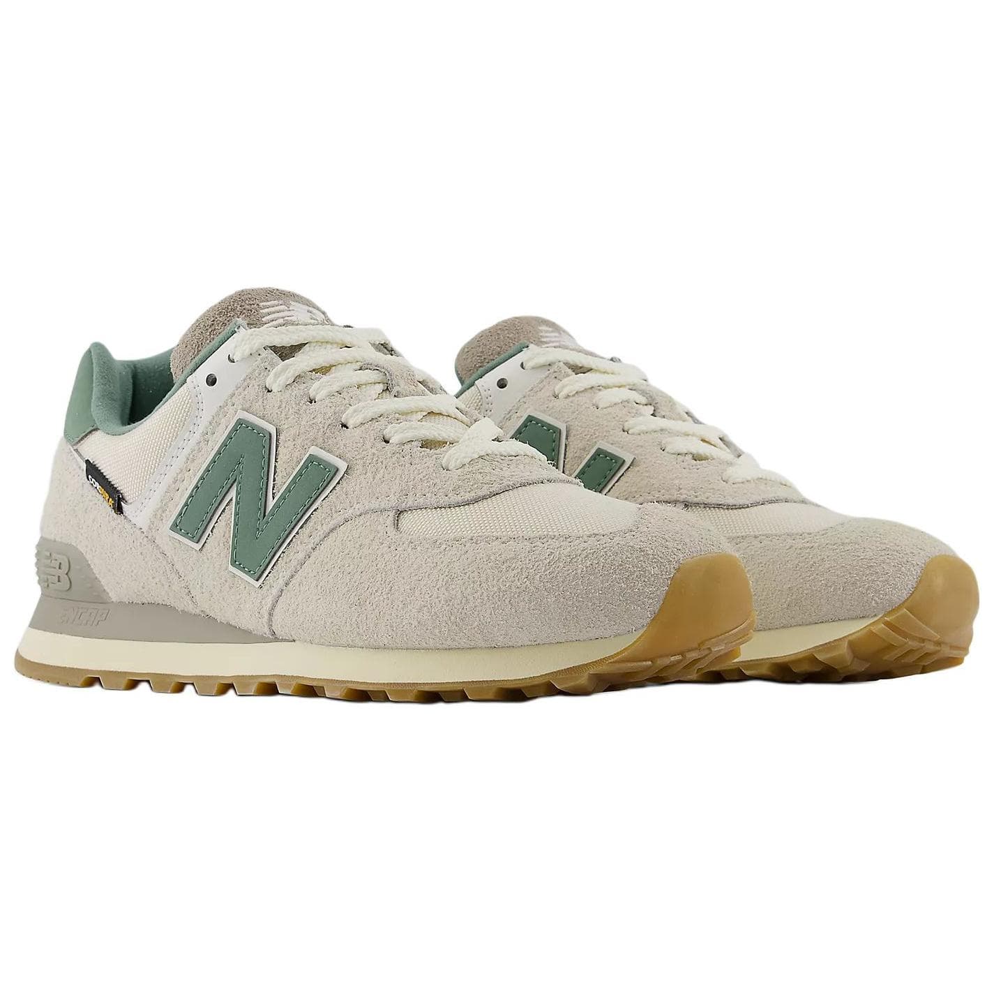 Кроссовки для бега New Balance NB 574 Low Топ Повседневные Городские Коммутатор Кроссовки для Бега Унисекс Белый Зеленый - изображение 3