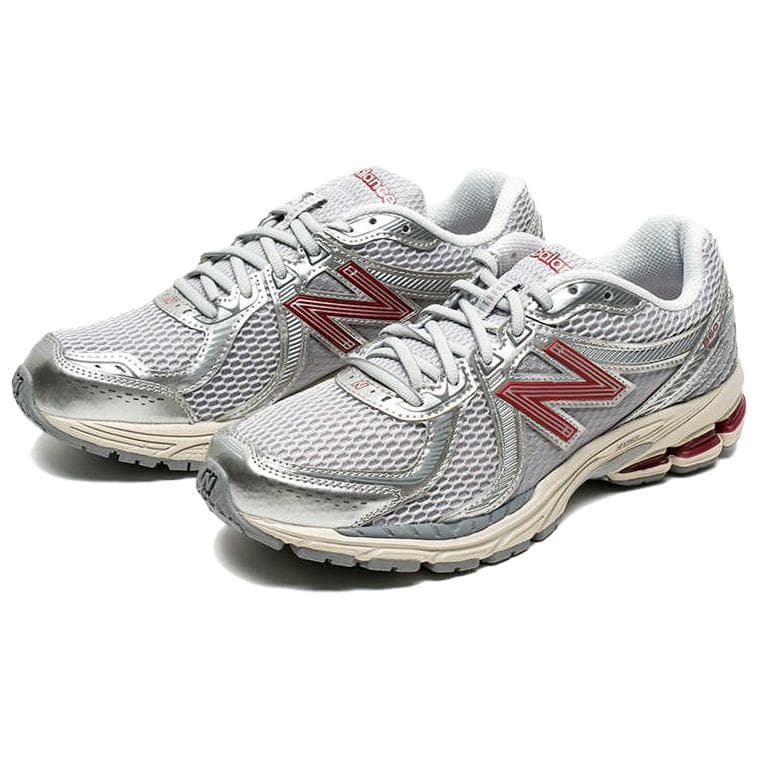 Кроссовки для бега New Balance NB 860 v2 Модный Легкий Низкий Топ Повседневные Беговые Кроссовки Унисекс Серебристо-Серый - изображение 2