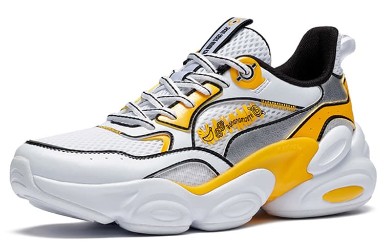 Кроссовки 361° Comfort Low-Top Sneakers White Yellow - изображение 2