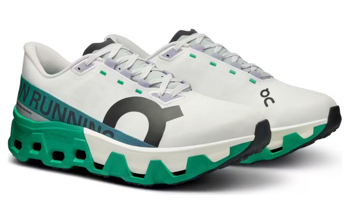 Кроссовки для бега On Cloudmonster White Green — фото 3