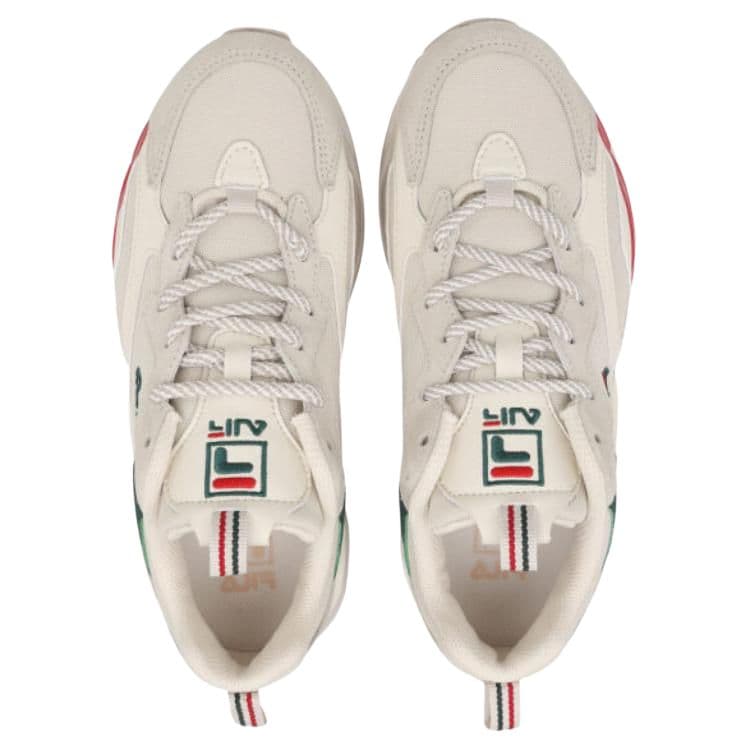Кроссовки fila Tracer визуально увеличивает рост Low Топ Массивные кроссовки Унисекс Белый зеленый красный - изображение 3