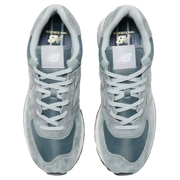 Кроссовки для бега New Balance NB 574 Кожа Текстиль Низкие Беговые Кроссовки Унисекс Серые - изображение 4