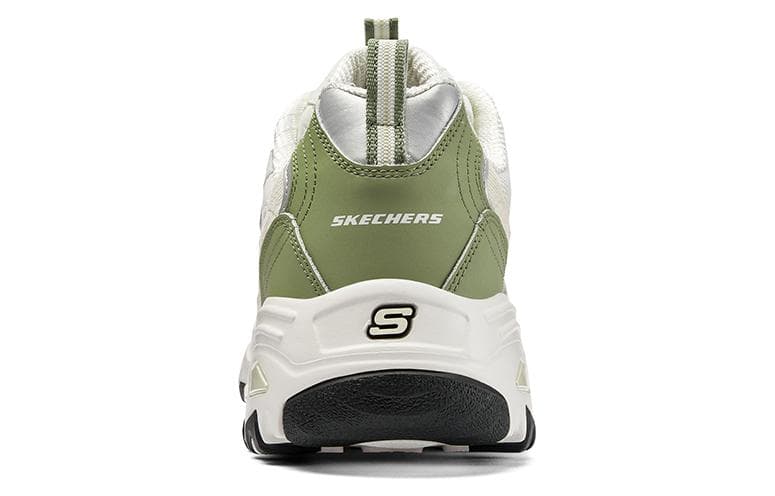 Кроссовки Skechers Milk Tea Bear 3 Амортизация Low Топ Массивные кроссовки Мужской Бело-зеленый - изображение 5