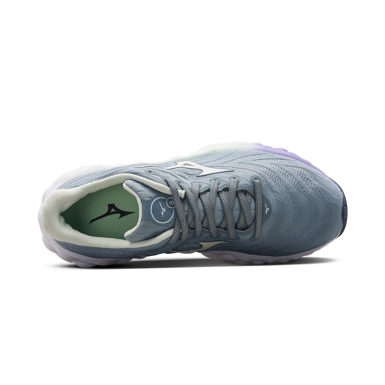 Кроссовки для бега Mizuno WAVE SKY 8 Ткань Дышащий Легкий Отскок Низкий Верх Тренировки Длинный Бег Спринт Городская Коммутация - изображение 3