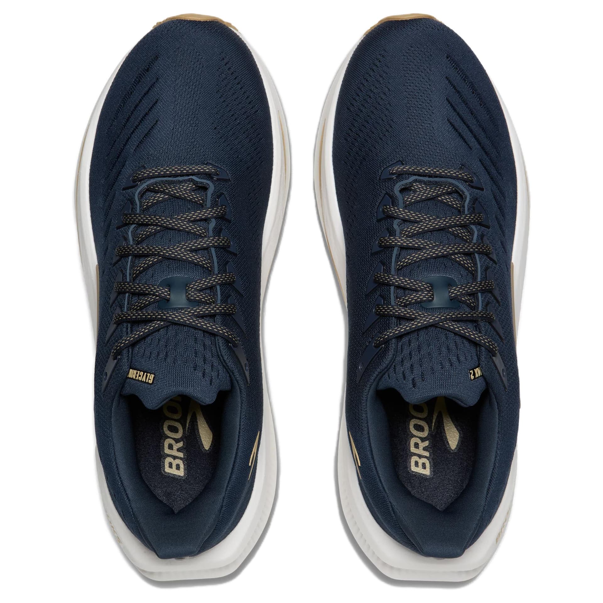 Кроссовки для бега Brooks Glycerin Max 2 Удобная ТРЕНИРОВОЧНАЯ БЕЖКА ОБУВЬ Мужская СИНИЙ КОРИЧНЫЙ - изображение 3