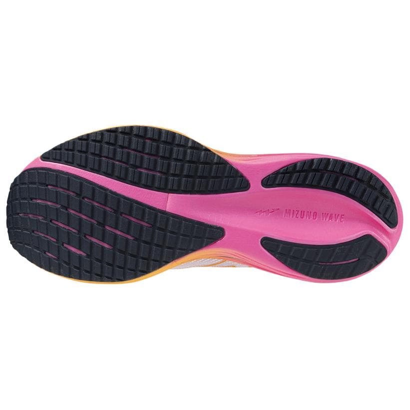 Кроссовки для бега Mizuno WAVE RIDER 29 Дышащие Беговые Кроссовки Унисекс Белый Оранжевый Розовый - изображение 5