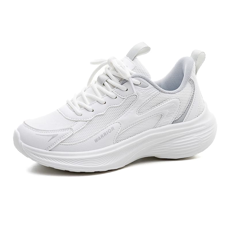 Кроссовки для бега WARRIOR Low Топ Повседневный Спринт Беговые кроссовки Унисекс Бело-серый - изображение 2