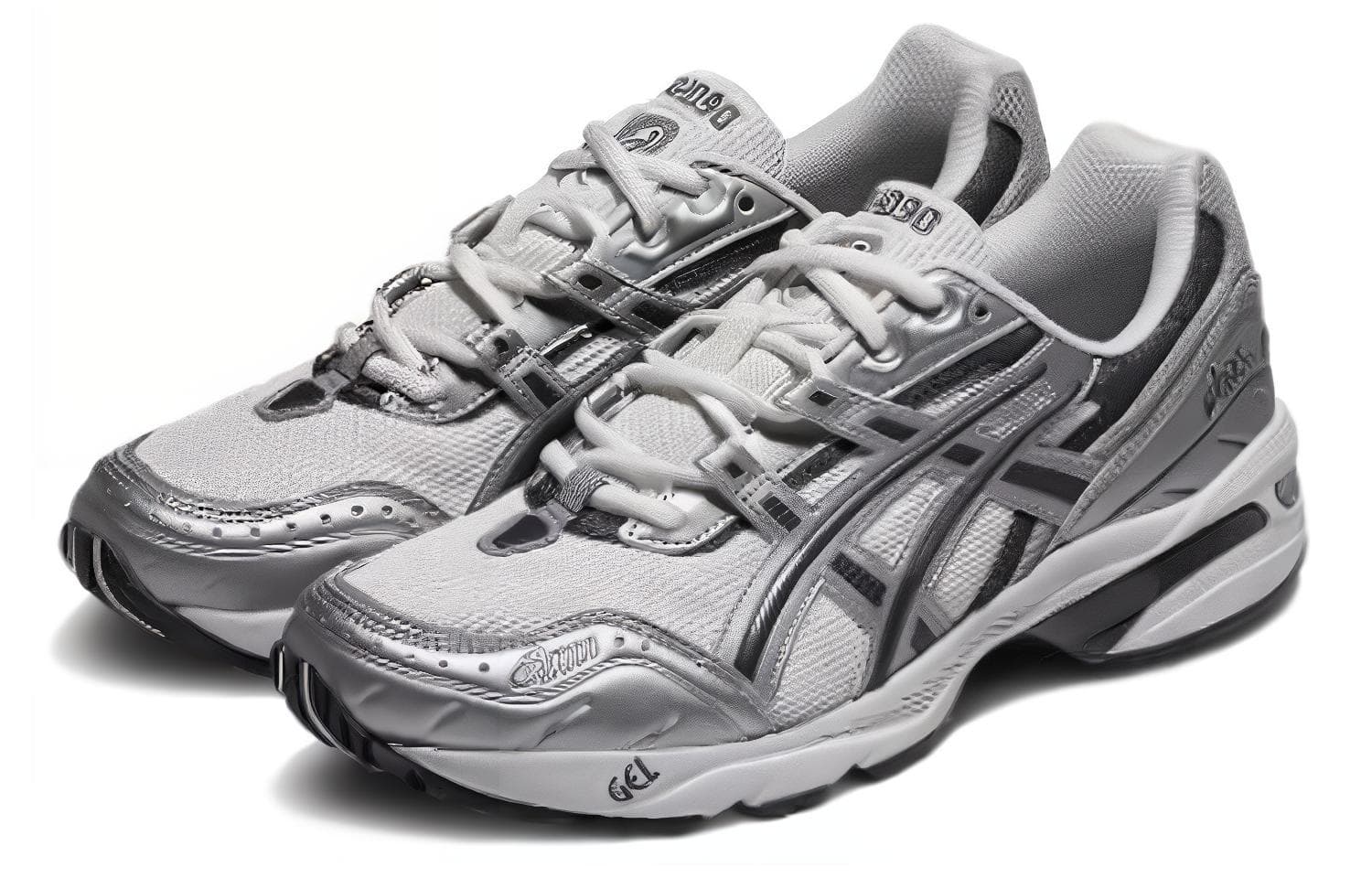 Кроссовки для бега Asics GEL-1090 White Silver - изображение 3