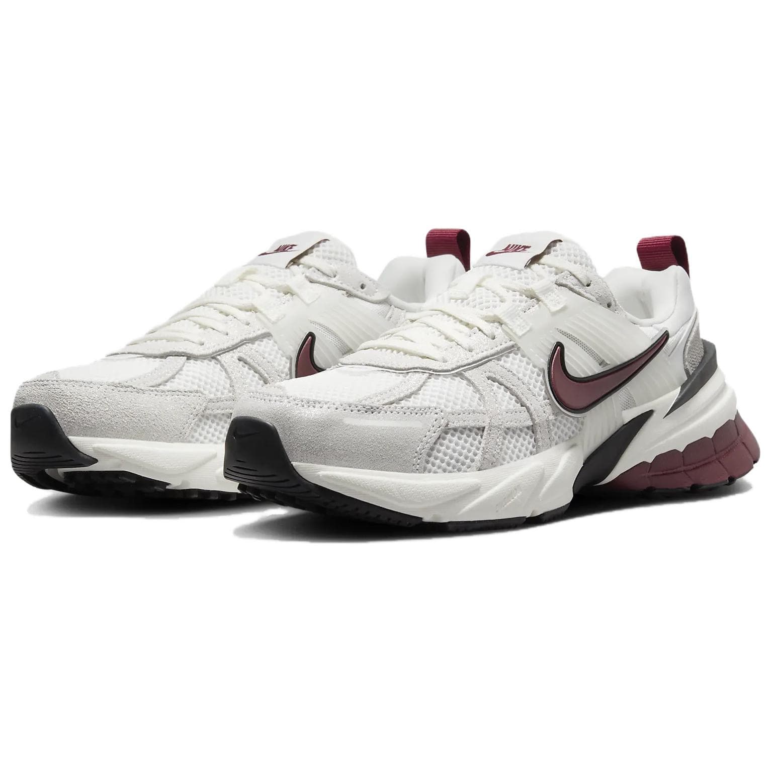 Кроссовки для бега Nike V2K Run Low Топ Повседневный Городская Коммутация Беговые Кроссовки Женские Белый Черный Красный - изображение 3