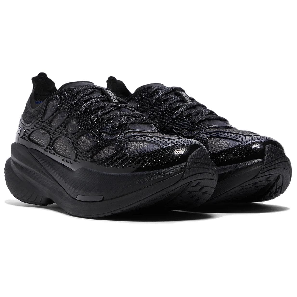 Кроссовки для бега HOKA ONE ONE Mach X Дышащий Low Топ Повседневные кроссовки для бега Унисекс Тройной черный - изображение 3