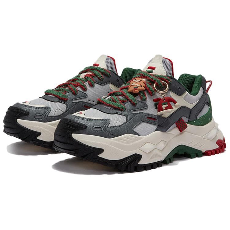 Кроссовки для бега FILA FUSION Бьянко Низкие повседневные кроссовки для городской коммутации и бега Мужские Серый Зеленый - изображение 2